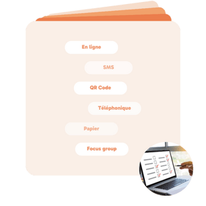 solutions de collecte de données : en ligne, par téléphone, SMS, QR Code, Papier